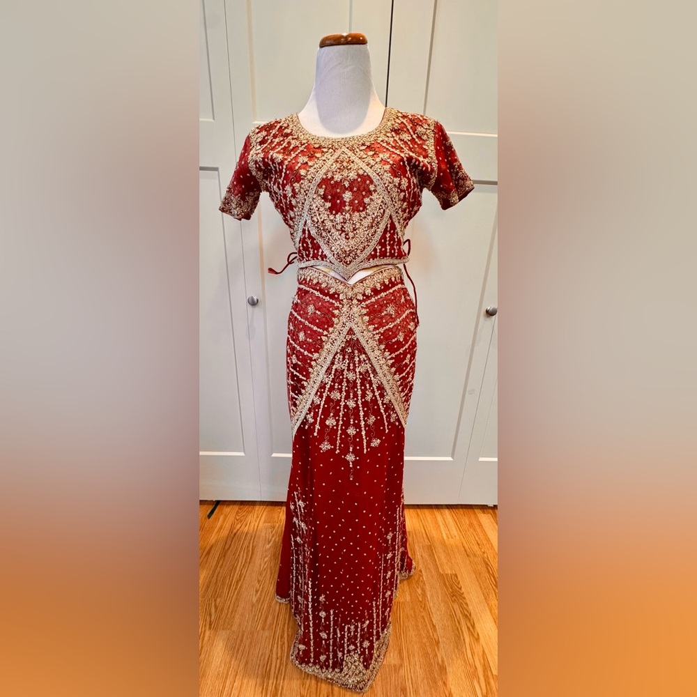 Red Indian Lehenga choli top